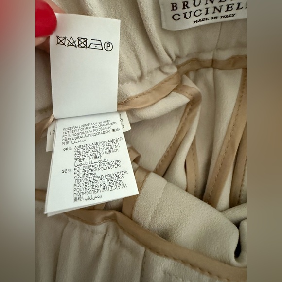 BRUNELLO CUCINELLI Cady Tailored Jogger Trouser Pants Sz US 6 Silk Acetate Crepe